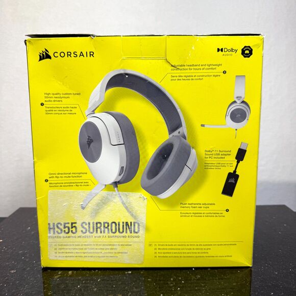 Corsair HS55 Surround sound Dolby Audio White NEW - Picture 7 of 7